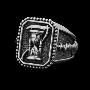 Clocks and Colours "BLACK WIDOW" Ring